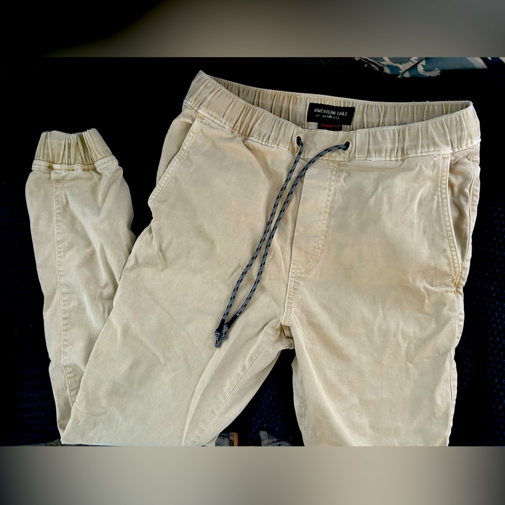 Men Joggers, tan, Small